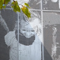 Alucobond cnc perforé 3d revêtement mural en aluminium décoratif façade en métal panneau mural extérieur