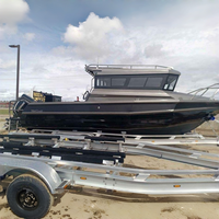 Kapal Pesiar Mewah Aluminium Gospel Offshore Easy Craft, Kapal Pancing Sport, Lambung V-Deep Bersertifikasi CE, Konstruksi Dilas, Motor Tempel