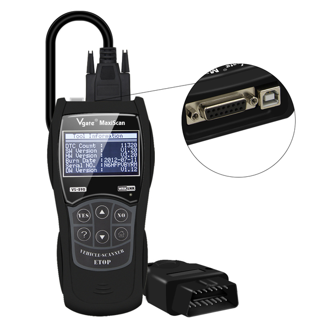 Multi-language Vgate Scantool Maxiscan VS890 OBD2 CAN-BUS Vehicle Code Scanner VS890 Vgate Tool