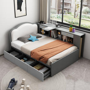 高品質寝室家具木製子供用シングルベッド（引き出し付き）子供用ベビーダブルベッド（2人用）木製最新デザイン - Product Image 4