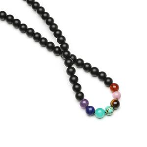 108 budista meditación Mala oración Collar Cuentas mate ónix Chakra pulsera elástica - Product Image 3