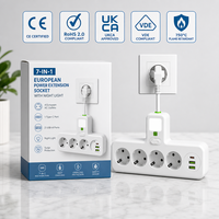 Prise de conversion domestique personnalisée par le fabricant, norme européenne, 10A, avec 3 ports USB et 1 port Type-C, IP44, pour la Corée du Sud