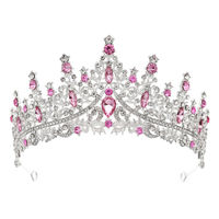 Couronne de Mariée de Luxe en Alliage, Style Baroque, Tiare de Reine avec Strass, Accessoire de Mariage OEM, Diadème