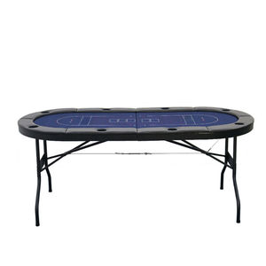 Inean Luxe Pliant Texas Hold Em Poker Table Ovale Casino 8 Joueurs Tournoi Multi Jeux Haut De Gamme Jeux Rembourré Chip Dealer - Product Image 3