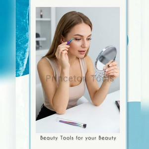 Pince à épiler professionnelle de précision en acier inoxydable plaqué or 10 mm avec capuchon de protection, outil de beauté de Princeton Tools - Product Image 5