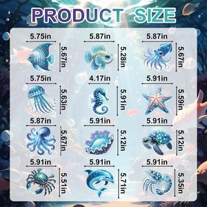 Décorations d'<span class=keywords><strong>anniversaire</strong></span> sur le thème des animaux marins, décorations suspendues en forme de spirale avec des poissons pour un thème sous-marin, fournitures et décorations de fête sur le thème de l'océan - Product Image 2
