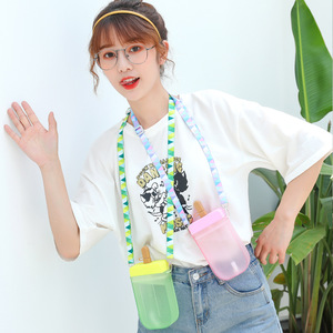 Creative 3D Popsicle Cup Purple Leak Proof Travel Drink Cup With Strap Outdoor Use - Product Image 2