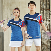Jersey Badminton & Ping Pong untuk Pria Wanita Anak-Anak Kaos Cepat Kering Jersey Bernapas yang Dapat Disesuaikan