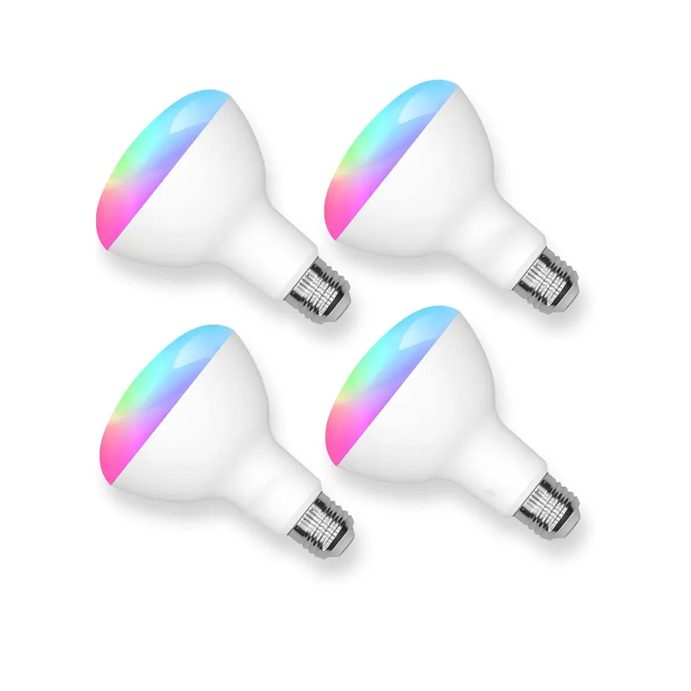BR30 Smart Light Bulbs Work with Alexa/Google Home/Tuya wifi 9w bulb skd e27/b22 rgbw smart light bulb