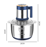 Hachoir à viande multifonctionnel 2L 3L 5L Acier inoxydable Mini hachoir à viande Hachoir à viande électrique