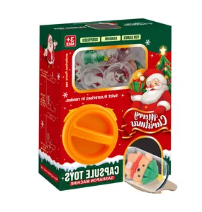 Personalización aceptar regalos de Navidad para niños máquina Gashapon juguete 6 uds máquina de torcer huevos juguetes de cápsulas aleatorias
