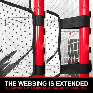 ประตูฮอกกี้ EALER ขนาด 54 นิ้ว พร้อมเป้าซ้อมยิง โครงเหล็กพกพาสะดวก ตาข่ายเสริมความแข็งแรง สำหรับฝึกซ้อม - Product Image 2