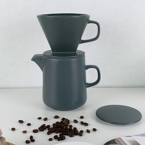 Juego de Herramientas de café con cono de cerámica, embudo de goteo de filtración con logotipo personalizado, gotero de café y cafetera, novedad de <span class=keywords><strong>2021</strong></span> - Product Image 3