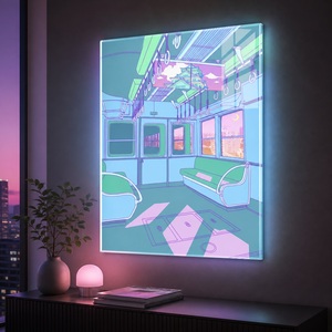 Arte Murale Cyberpunk Giapponese, Stile Neon Retrò Futuristico, Stampa Illuminata in Stile Anime <span class=keywords><strong>per</strong></span> Sala Giochi, <span class=keywords><strong>Camera</strong></span> <span class=keywords><strong>da</strong></span> <span class=keywords><strong>Letto</strong></span>, Caffè, Hotel - Product Image 5