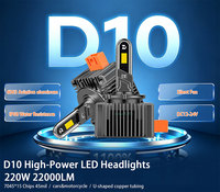 Faros Delanteros LED D10 para Automóvil, Gran Venta 2026, 220W, Tubos de Cobre en U Blancos, D1 D2 D3 D4 D5 D8, Canbus, IP68, Impermeables, Lámpara Automotriz para Autos