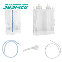 Système de drainage thoracique jetable en PVC avec siphon et conception à une ou deux chambres pour le drainage des plaies thoraciques