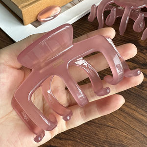 Conjunto de garra de pelo de acetato vintage grueso Rosa gelatina moda coreana superventas - Product Image 3