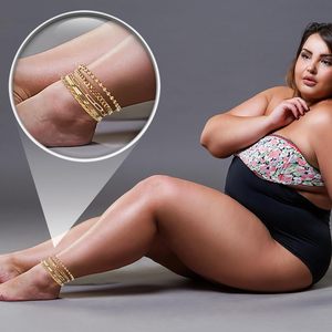 Chevillères ajustables imperméables grandes tailles pour femmes, bracelets de <span class=keywords><strong>cheville</strong></span> délicats pour femmes, très tendance - Product Image 1