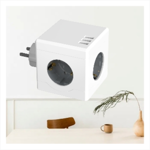 New Korea KC 3 USB a 3 AC Outlets EU Travel <b>Adapter</b> 250V/16A 6-in-1 Cube Outlet Power Eu Socket Strip <b>Adapter</b> EU Plug - Product Image 4