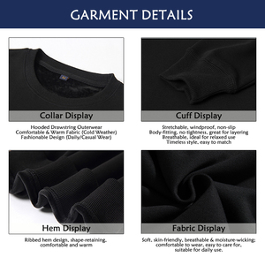 Timagot Qcw 1104 冬季厚重加厚纯色连帽衫常规版型男女通用套头衫刺绣 420gsm 涤棉混纺 - Product Image 3