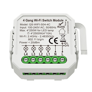 Modulo Interruttore Relè WiFi Smart Home Tuya a 4 Canali, Controllo Remoto Wireless tramite App, Controller per Illuminazione a Parete, Mini Interruttore Automatico Universale - Product Image 2