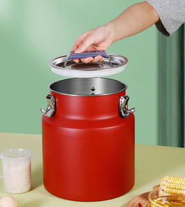 Couvercle de verrouillage hermétique 8/10/12/26/36L Boîtes de stockage d'aliments en acier inoxydable Pot à lait de riz Réservoir de stockage de grains de café - Product Image 5