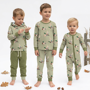 Ensemble de vêtements pour bébé garçon, chemise à manches longues brodée avec un motif de dinde et pantalon camouflage, tenues pour bébés - Product Image 5