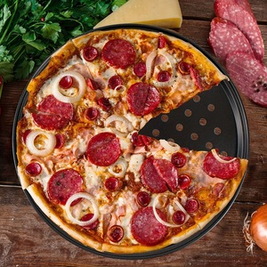 <span class=keywords><strong>Teglia</strong></span> per <span class=keywords><strong>Pizza</strong></span> Forata Antiaderente, Stampo per <span class=keywords><strong>Pizza</strong></span> Rotondo, Modello A100 - Product Image 1