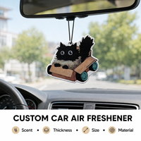 Désodorisant de voiture en papier personnalisé pour baskets, carte parfumée suspendue avec logo, impression couleur recto-verso