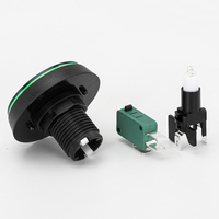 Bouton poussoir de jeu PBS-36, momentané, avec éclairage LED, grand bouton rond pour arcade, avec micro-interrupteur vert