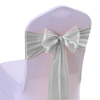 Foulards de chaise en satin de haute qualité, design fantaisie, couleur personnalisée, décorations de fête en plein air pour hôtel, mariage, marque Wedkey, MOQ
