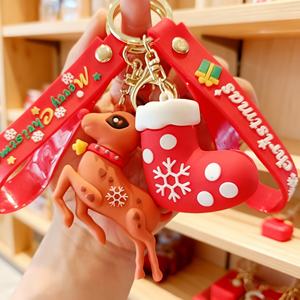 Llavero Navideño con Diseño Personalizado de Ciervo y Muñeco de Nieve, Bonito Llavero para Decoración Navideña, Venta al Por Mayor - Product Image 2