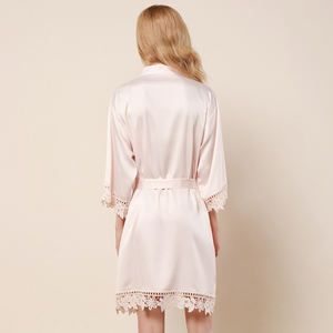 FUNG 3031 Luxe Satin Soie <span class=keywords><strong>Robe</strong></span> Femmes Mariée <span class=keywords><strong>Demoiselle</strong></span> <span class=keywords><strong>D</strong></span>'<span class=keywords><strong>honneur</strong></span> Nuit Cultivé Fête De Mariage Femmes Vêtements De Nuit <span class=keywords><strong>Robe</strong></span> Du Matin - Product Image 2