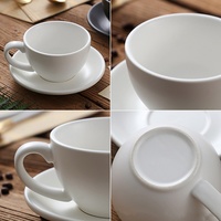 Kingze Cadeaux Personnalisés Nouvelle Arrivée Ensemble Tasses à Café Expresso Européennes en Céramique Mate et Soucoupes