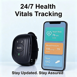 <span class=keywords><strong>Bracelet</strong></span> GPS 4G LTE pour personnes âgées, bouton SOS, détection <span class=keywords><strong>de</strong></span> chute, moniteur <span class=keywords><strong>de</strong></span> santé, fréquence cardiaque, tension artérielle, température - Product Image 2