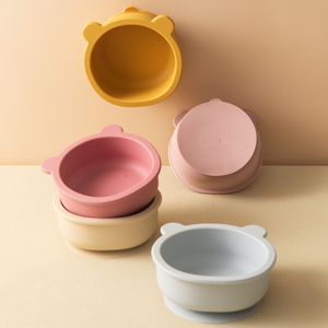 Set de Alimentación de Silicona <span class=keywords><strong>para</strong></span> Bebés, Tazón con Succión de Osito Adorable, Vajilla Infantil, Contenedor Suave <span class=keywords><strong>para</strong></span> Alimentos y Frutas - Product Image 3