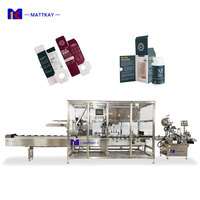 Machine d'emballage de bouteilles à grande vitesse avec plateau, machine d'emballage de flacons en carton, machine de scellage par colle pour cartonnage