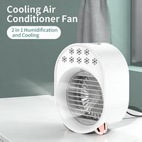 Ventilateur de bureau portable 2026 avec brumisateur personnel, 3 vitesses de vent, silencieux, USB, pour chambre, table, bureau