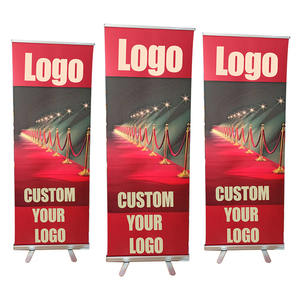 Stand Roll Up Banner Aluminium Kokoh untuk Promosi, Ukuran 80x200cm, Bahan PVC, Dapat Dilipat - Product Image 1