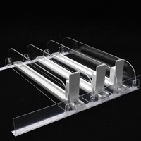 Le fabricant XR personnalise le système de gestion d'étagère de poussoir à ressort d'étagère de diviseur en plastique de supermarché pour bouteille/serpent/boissons