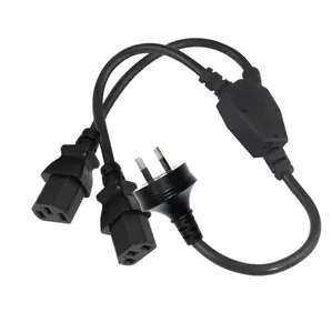 Australia SAA Plug Cord AC H05VV-F 3G 0.75mm2 IEC Connector Extension Cable Au Power Cords IEC320 c5