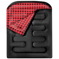 Sac de couchage double léger et imperméable pour adultes, toutes saisons, pour le ski, le camping, la randonnée, essentiel par temps froid
