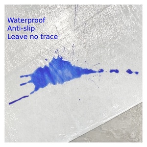 Chất lượng cao 160g 1*25m màu xanh cảm thấy cứng bảo vệ sàn dính bề mặt lót họa sĩ trắng cứng bảo vệ bề mặt bảo vệ - Product Image 3