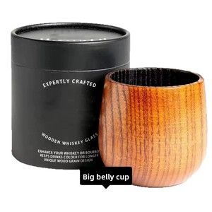 Verres à whisky en bois style Collins pour bourbon à l'ancienne – Cadeaux parfaits pour papa, garçon, homme, mari - Product Image 5