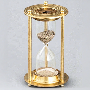 Sablier en laiton rotatif moderne, grand modèle décoratif en verre, personnalisable pour la décoration de mariage, vente en gros - Product Image 1
