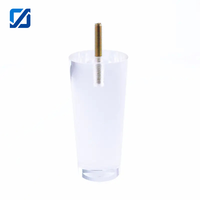 Pieds de meubles coniques modernes en acrylique transparent JIYUE JY-YKL01, installation facile pour tables à manger, tables basses, canapés et armoires – Vente en gros