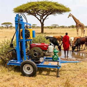 22pk 25pk 35pk Dieselmotor 200M Diepte Draagbaar Hydraulisch Wiel Type Waterput Booreiland Voor Landbouw-En Mijntoepassingen - Product Image 1