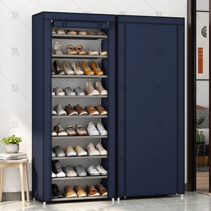 Meuble à chaussures simple multi-niveaux pour entrée <span class=keywords><strong>de</strong></span> maison, rangement anti-poussière, armoire à chaussures pour dortoir et logement locatif, robuste, durable et peu encombrant - Product Image 4
