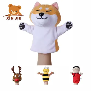 2023 Lustige menschliche weiche gefüllte Plüsch tier schwarz Bildung Plüsch Handpuppe Kinder Familie Geschenk & Junge Unisex 7 Tage 500 PCS