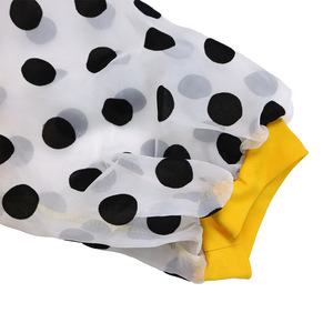 Robe crayon vintage personnalisée en gros, crêpe, satin et maille insérés, manches bouffantes, robe de transition du jour à la nuit - Product Image 4